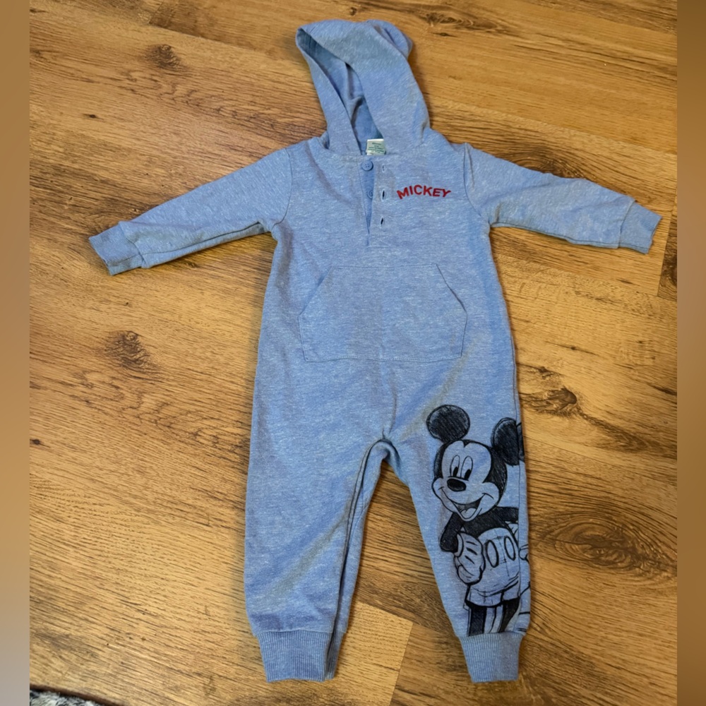 Disney Baby Blue Buttoned Outfit